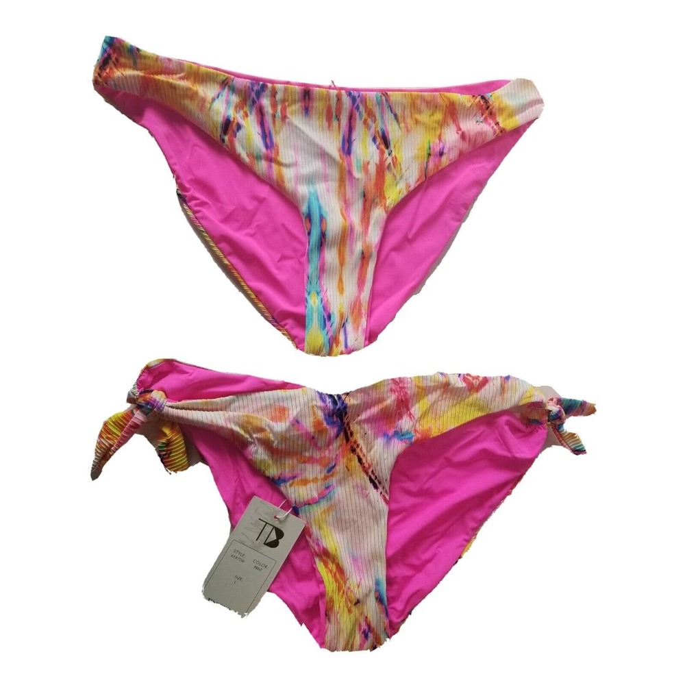 NWT Tini Bikini LOT size Large Bathing Suit Swimwear BOTTOMS pink